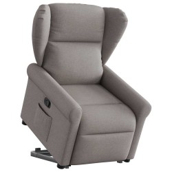 Fauteuil inclinable taupe tissu 