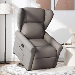 Fauteuil inclinable taupe tissu 