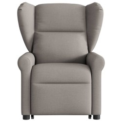 Fauteuil inclinable taupe tissu 