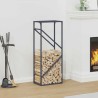 Portant de bois chauffage anthracite 40x25x100 cm 