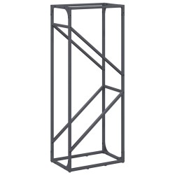 Portant de bois chauffage anthracite 40x25x100 cm 