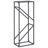 Portant de bois chauffage anthracite 40x25x100 cm 