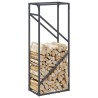 Portant de bois chauffage anthracite 40x25x100 cm 