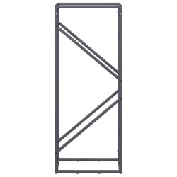 Portant de bois chauffage anthracite 40x25x100 cm 