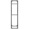 Portant de bois chauffage anthracite 40x25x100 cm 