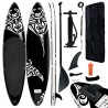 Ensemble de planche SUP gonflable 366x76x15 cm Noir 