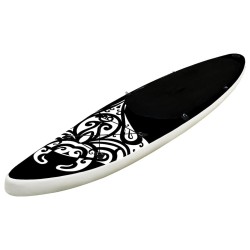 Ensemble de planche SUP gonflable 366x76x15 cm Noir 