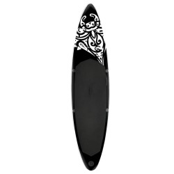 Ensemble de planche SUP gonflable 366x76x15 cm Noir 
