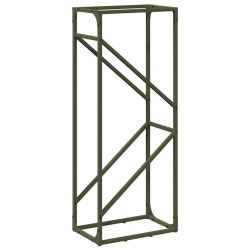 Portant de bois chauffage vert olive 40x25x100 cm 
