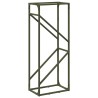 Portant de bois chauffage vert olive 40x25x100 cm 