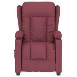 Fauteuil inclinable électrique Rouge bordeaux Tissu 