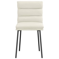 Chaises à manger lot de 6 crème velours 