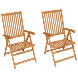 Chaises de jardin lot de 2 et coussins vert vif Teck massif 