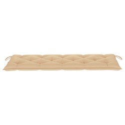 Banc de jardin empilable et coussin 159 cm Bois de teck massif 