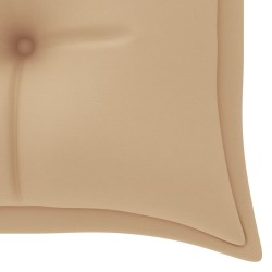 Banc de jardin empilable et coussin 159 cm Bois de teck massif 