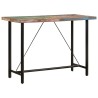 Table de bar 150x70x107 cm bois massif de récupération et fer 
