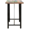 Table de bar 150x70x107 cm bois massif de récupération et fer 