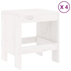 Ensemble à manger de jardin 5pcs blanc bois massif de pin 