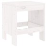 Ensemble à manger de jardin 5pcs blanc bois massif de pin 