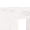 Ensemble à manger de jardin 5pcs blanc bois massif de pin 