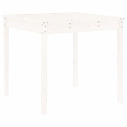 Ensemble à manger de jardin 5pcs blanc bois massif de pin 