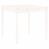 Ensemble à manger de jardin 5pcs blanc bois massif de pin 
