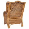Canapé avec coussin Marron clair Rotin naturel et lin 