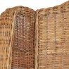 Canapé avec coussin Marron clair Rotin naturel et lin 