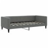 Lit de jour avec gigogne sans matelas gris foncé 90x190 cm 
