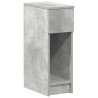 Table de chevet avec tiroir gris béton 20x36x60 cm 