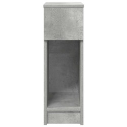 Table de chevet avec tiroir gris béton 20x36x60 cm 