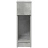 Table de chevet avec tiroir gris béton 20x36x60 cm 