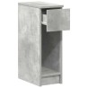Table de chevet avec tiroir gris béton 20x36x60 cm 