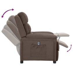 Fauteuil inclinable électrique Taupe Tissu 