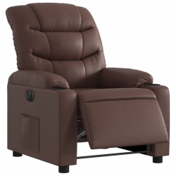 Fauteuil inclinable électrique Marron Similicuir 