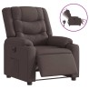 Fauteuil inclinable électrique Marron foncé Tissu 