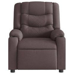 Fauteuil inclinable électrique Marron foncé Tissu 