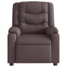 Fauteuil inclinable électrique Marron foncé Tissu 