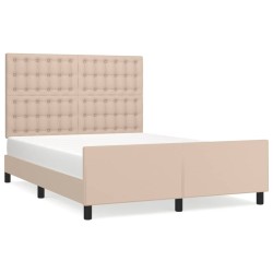 Cadre de lit sans matelas cappuccino 140x200 cm similicuir 