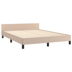 Cadre de lit sans matelas cappuccino 140x200 cm similicuir 