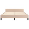 Cadre de lit sans matelas cappuccino 140x200 cm similicuir 