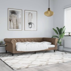 Lit de jour cappuccino 100x200 cm similicuir 