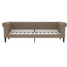 Lit de jour cappuccino 100x200 cm similicuir 