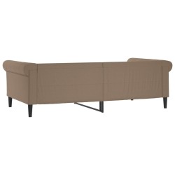 Lit de jour cappuccino 100x200 cm similicuir 
