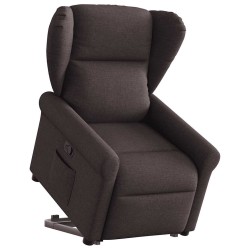 Fauteuil inclinable marron foncé tissu 