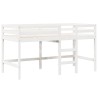 Lit haut sans matelas blanc 75x190 cm bois de pin massif 