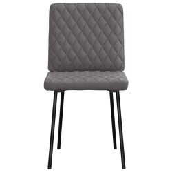Chaises à manger lot de 6 gris similicuir 