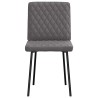 Chaises à manger lot de 6 gris similicuir 