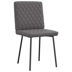 Chaises à manger lot de 6 gris similicuir 
