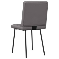 Chaises à manger lot de 6 gris similicuir 